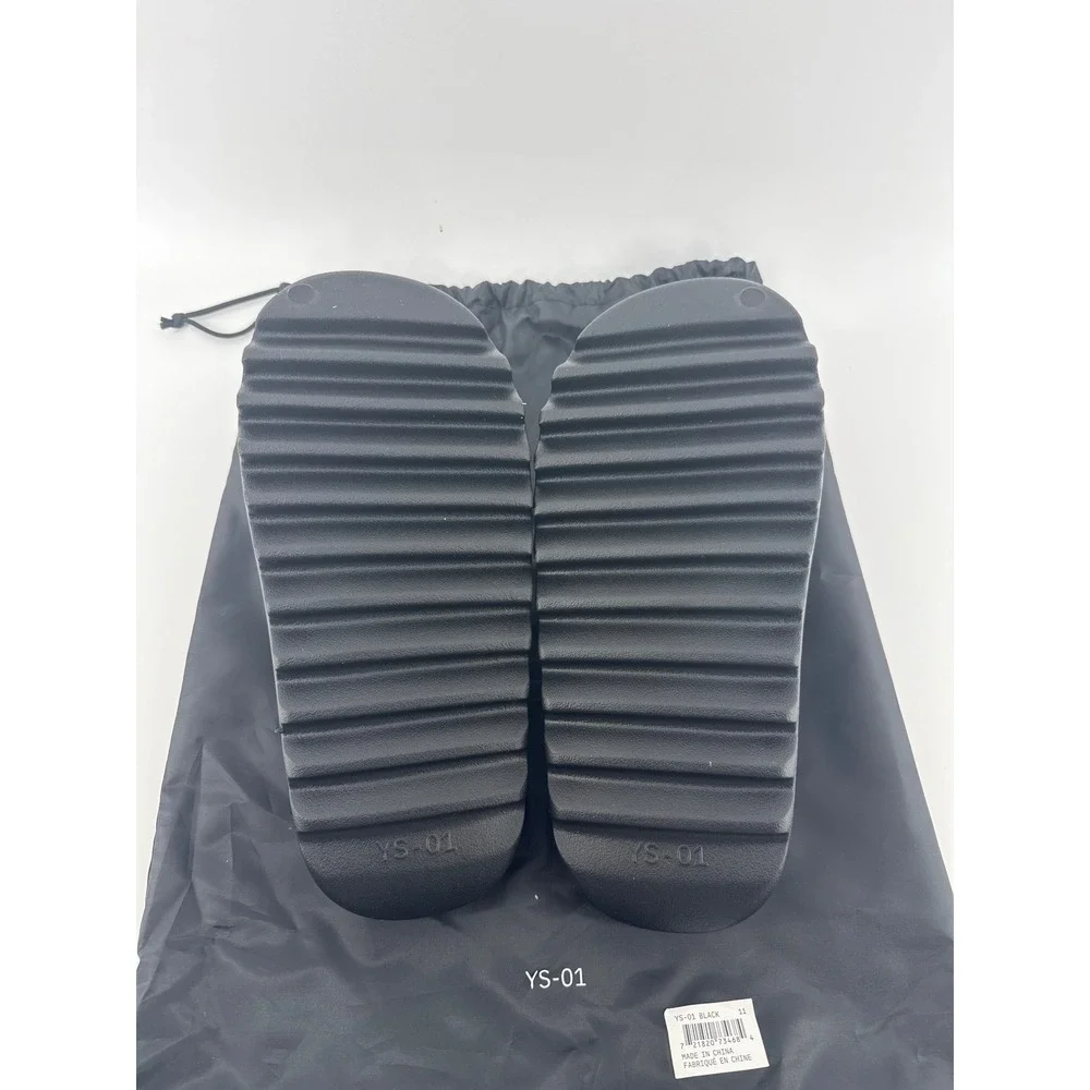 YZY YS-01 Men Black Foam Slide Sandals Size 11 Open Toe Slip On Comfort Shoes
